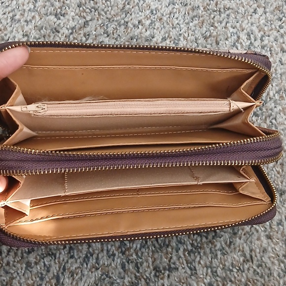 MK Inspired Brown Patterned Wristlet - Picture 3 of 3